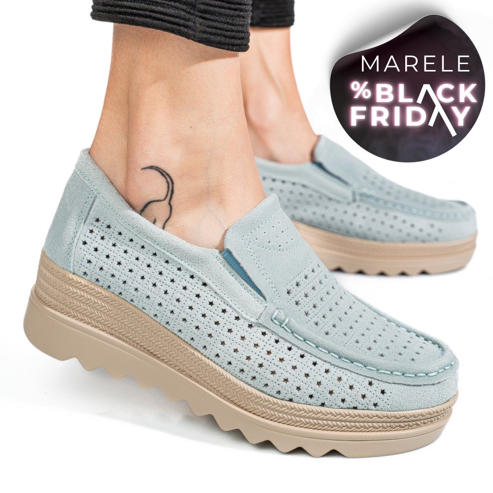 MOCASINI GRI PIELE NATURALA INTOARSA MSPM223