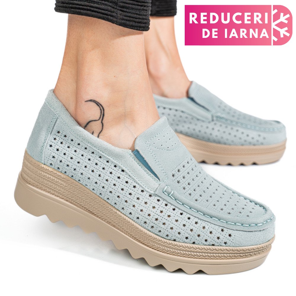 MOCASINI GRI PIELE NATURALA INTOARSA MSPM223