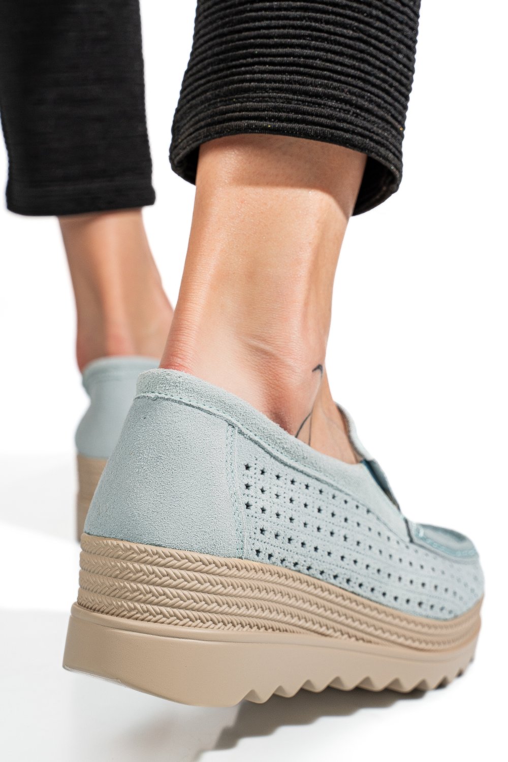 MOCASINI GRI PIELE NATURALA INTOARSA MSPM223
