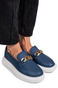 MOCASINI ALBASTRI PIELE NATURALA 4PC09MM