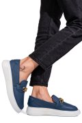 MOCASINI ALBASTRI PIELE NATURALA 4PC09MM