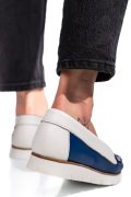 MOCASINI ALBASTRI PIELE NATURALA AKA33202