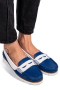 MOCASINI ALBASTRI PIELE NATURALA AKA33202