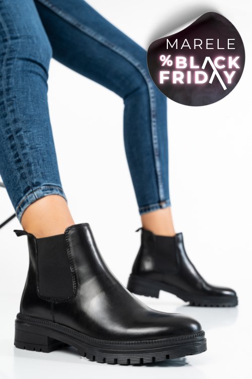 Ghete femei piele naturala negre ws77h54h08