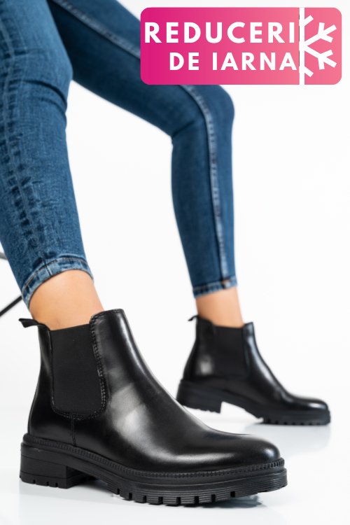 Ghete femei piele naturala negre ws77h54h08