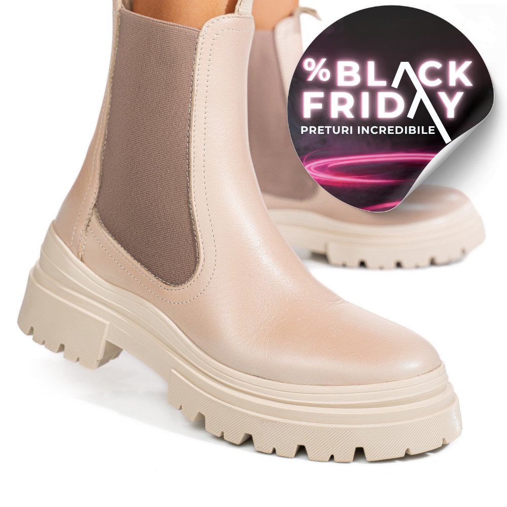 GHETE BEJ PIELE NATURALA 52132506