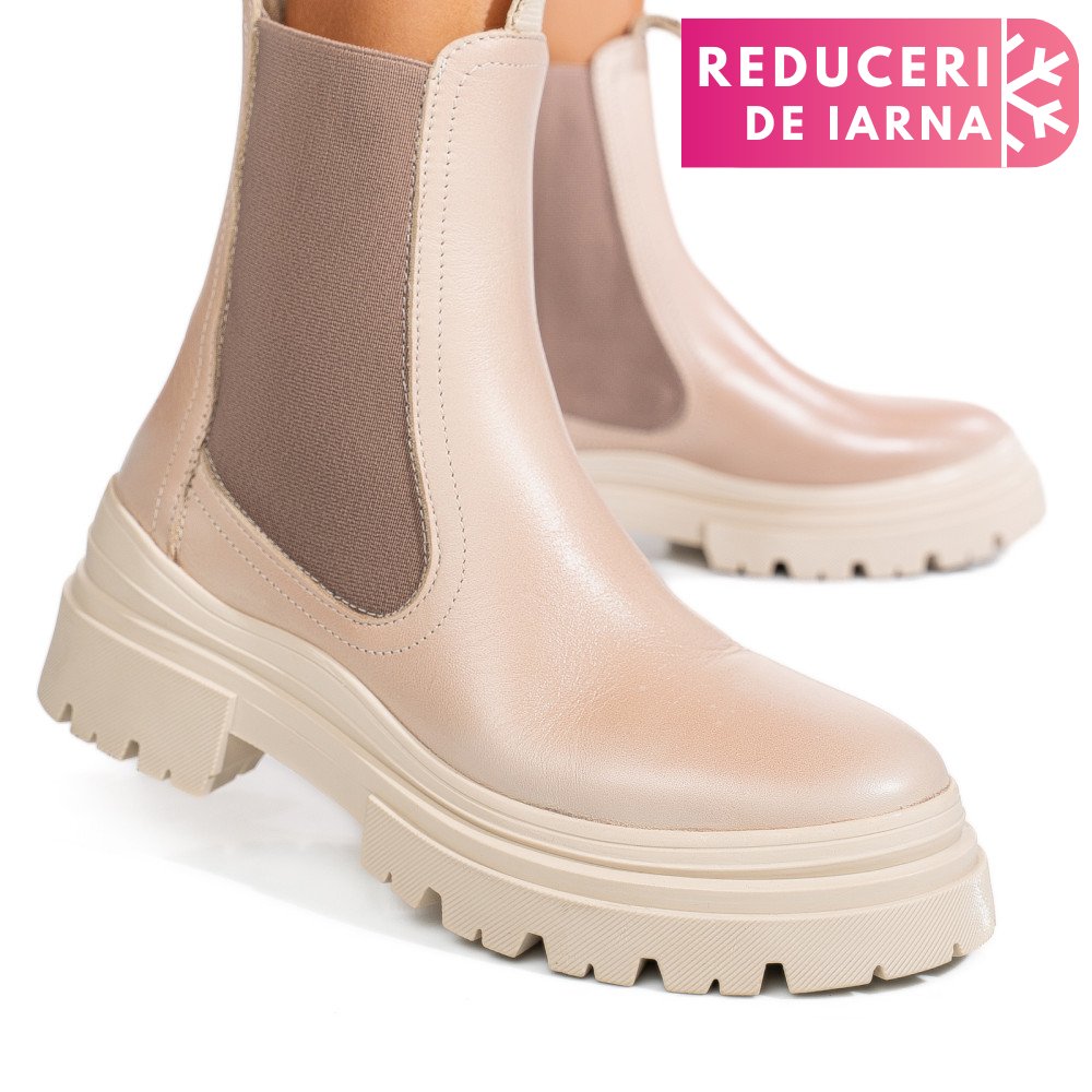 GHETE BEJ PIELE NATURALA 52132506