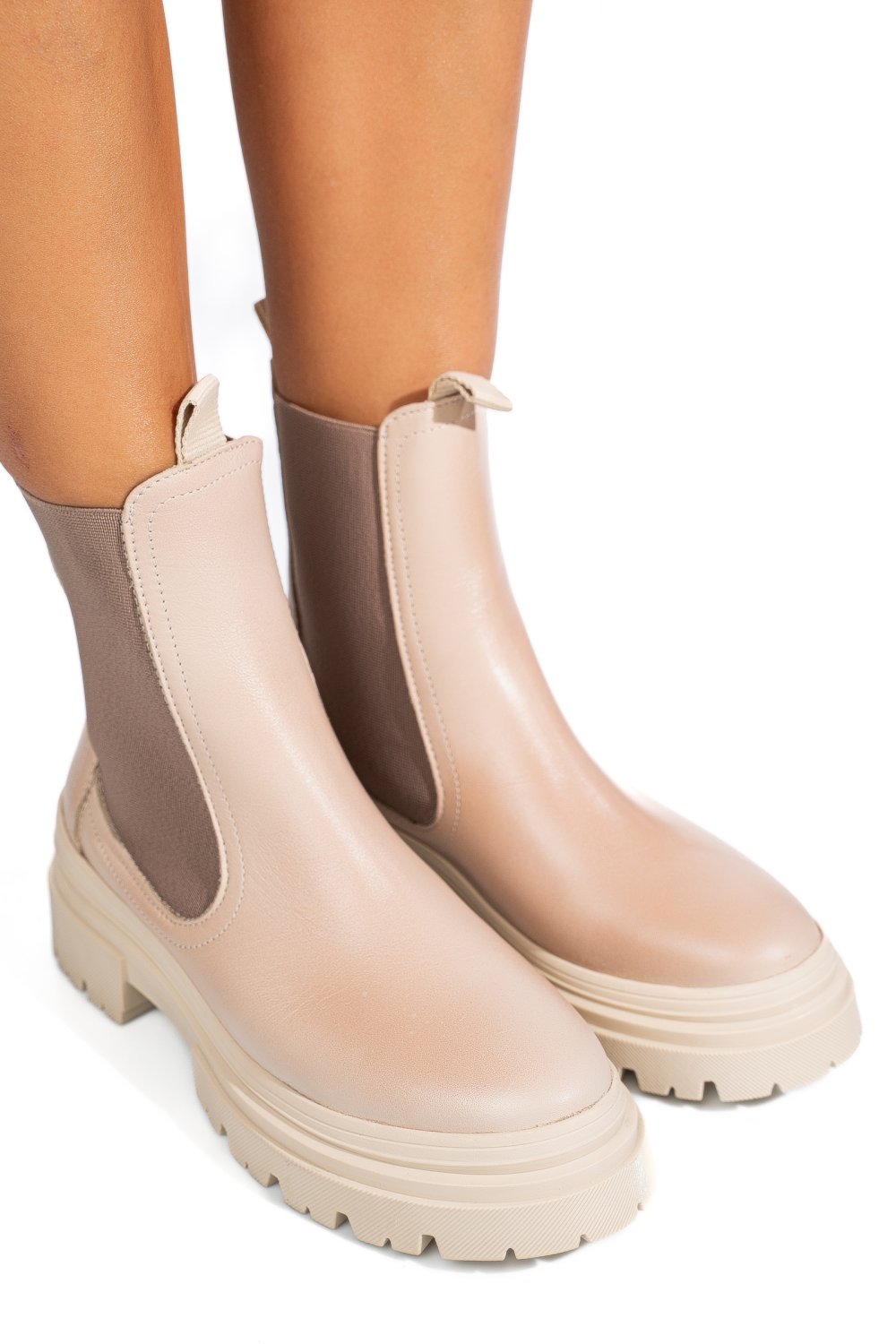 GHETE BEJ PIELE NATURALA 52132506