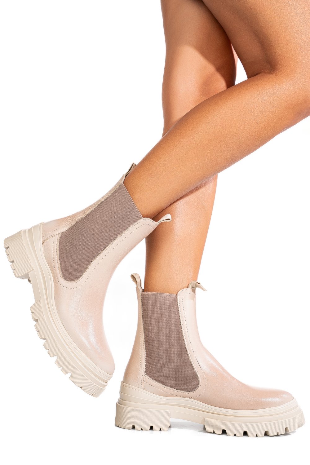 GHETE BEJ PIELE NATURALA 52132506