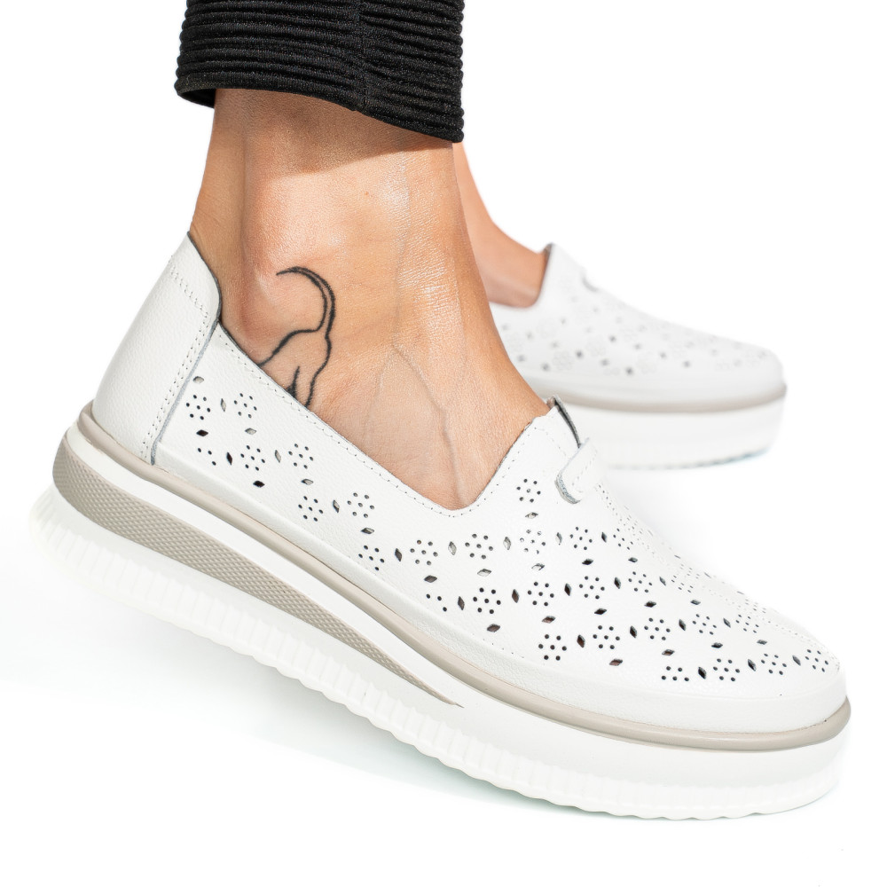 ESPADRILE WHITE PIELE NATURALA TSP-9007