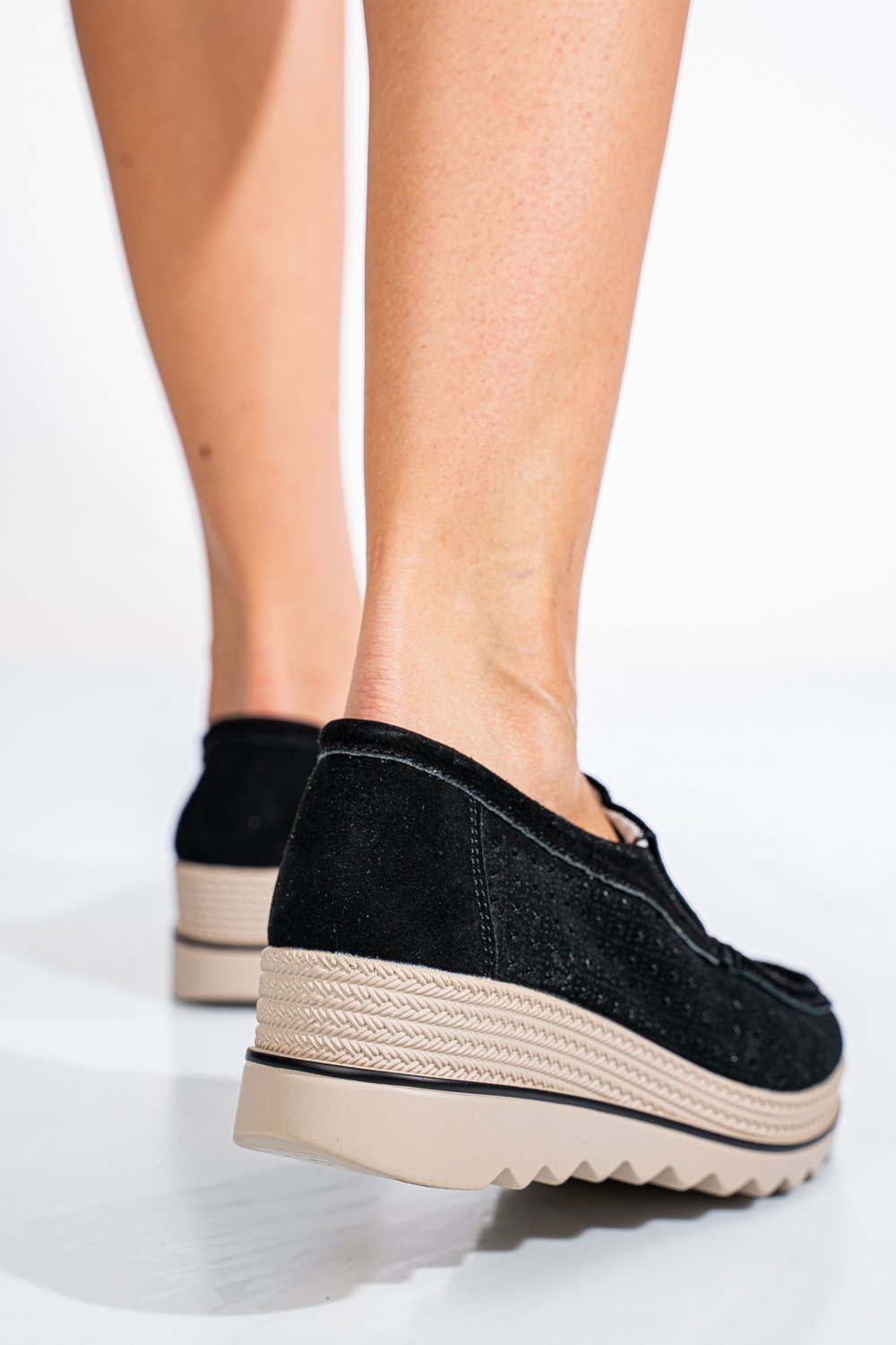 MOCASINI NEGRI PIELE NATURALA INTOARSA MSPM223