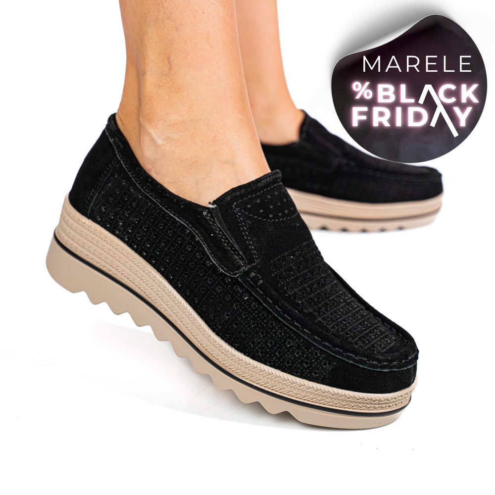 MOCASINI NEGRI PIELE NATURALA INTOARSA MSPM223