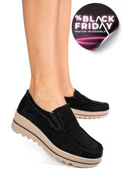 MOCASINI NEGRI PIELE NATURALA INTOARSA MSPM223