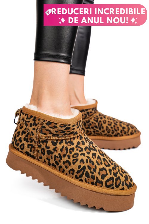 Cizme maro leo piele naturala 0s77955