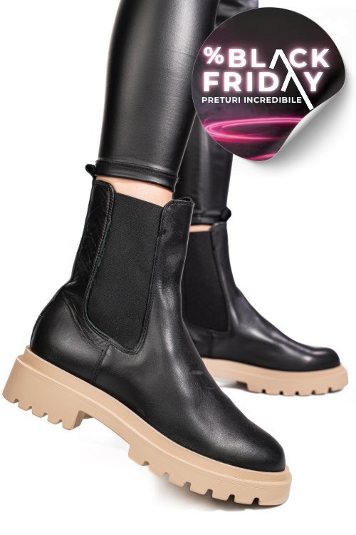 Ghete negre piele naturala 52132465