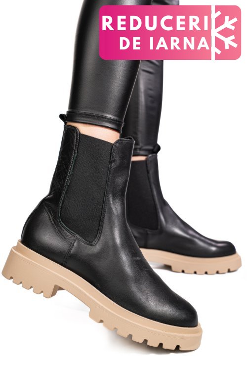 Ghete negre piele naturala 52132465
