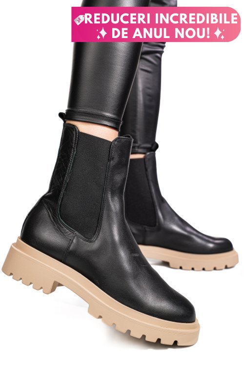 Ghete negre piele naturala 52132465