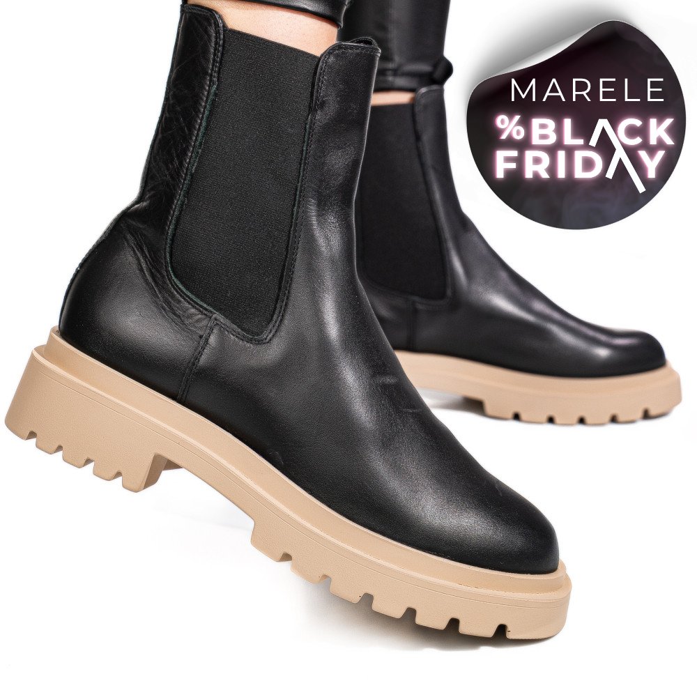 GHETE NEGRE PIELE NATURALA 52132465