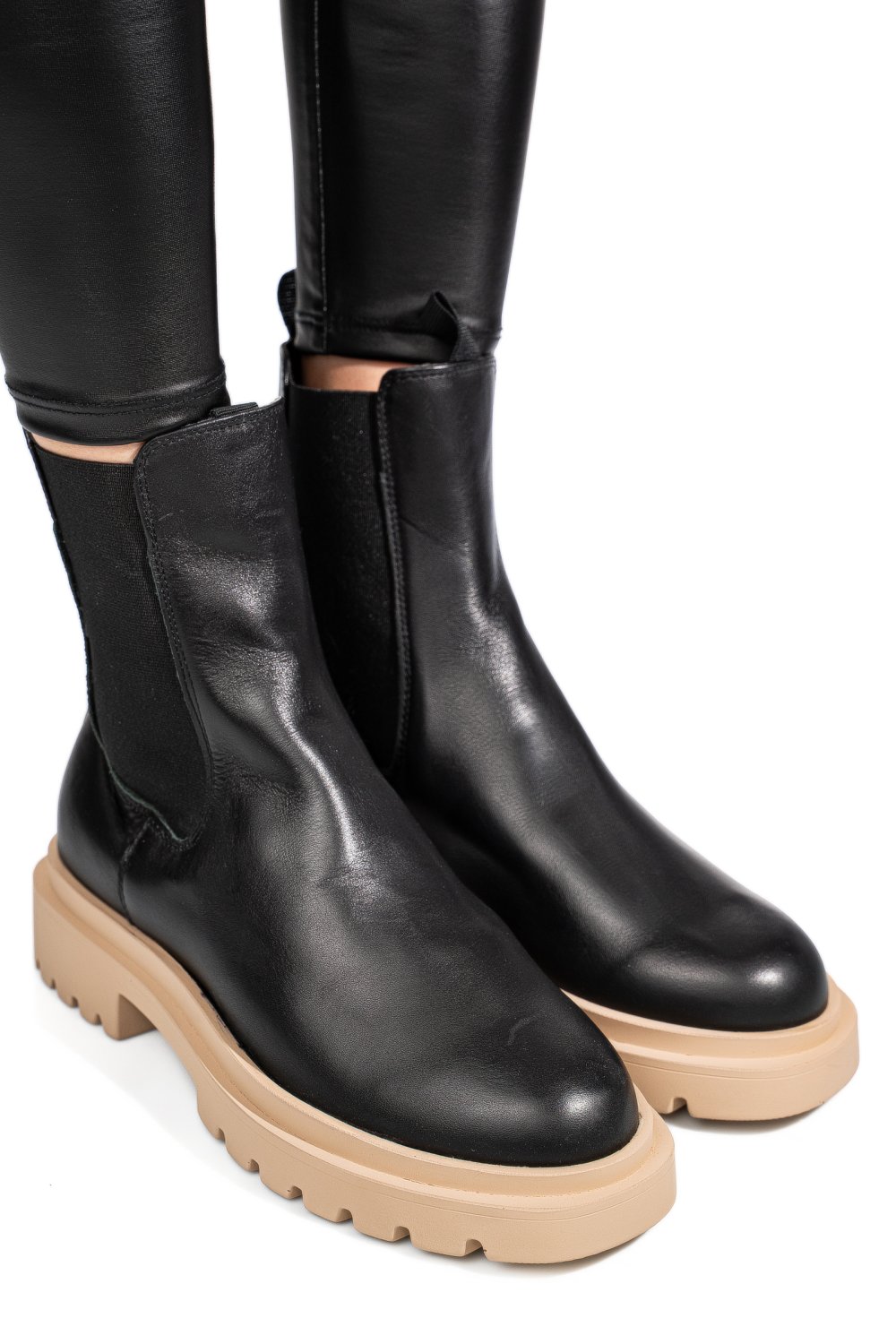 GHETE NEGRE PIELE NATURALA 52132465