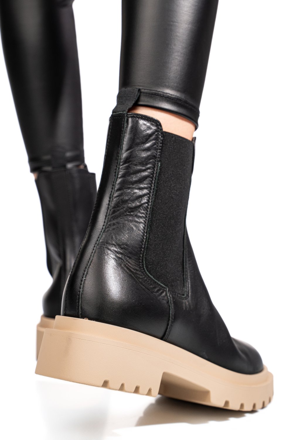 GHETE NEGRE PIELE NATURALA 52132465