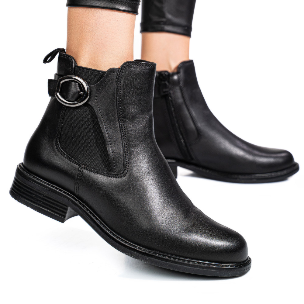 GHETE NEGRE PIELE NATURALA 52130113
