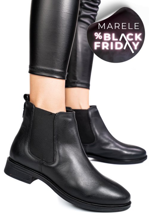 Ghete negre piele naturala 53130131