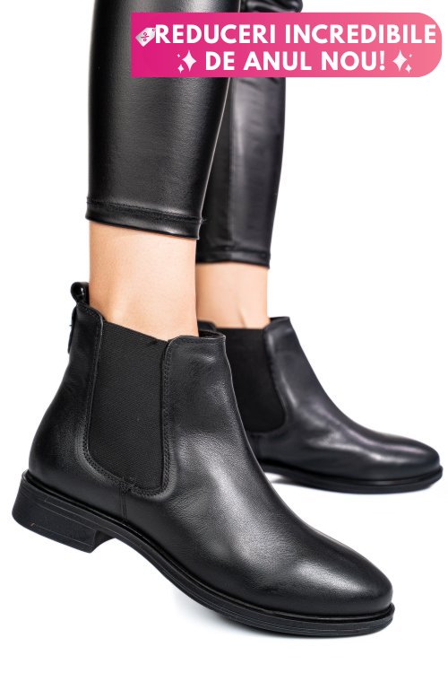 Ghete negre piele naturala 53130131