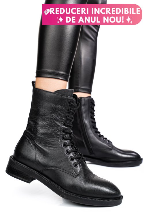 Ghete negre piele naturala 53130132