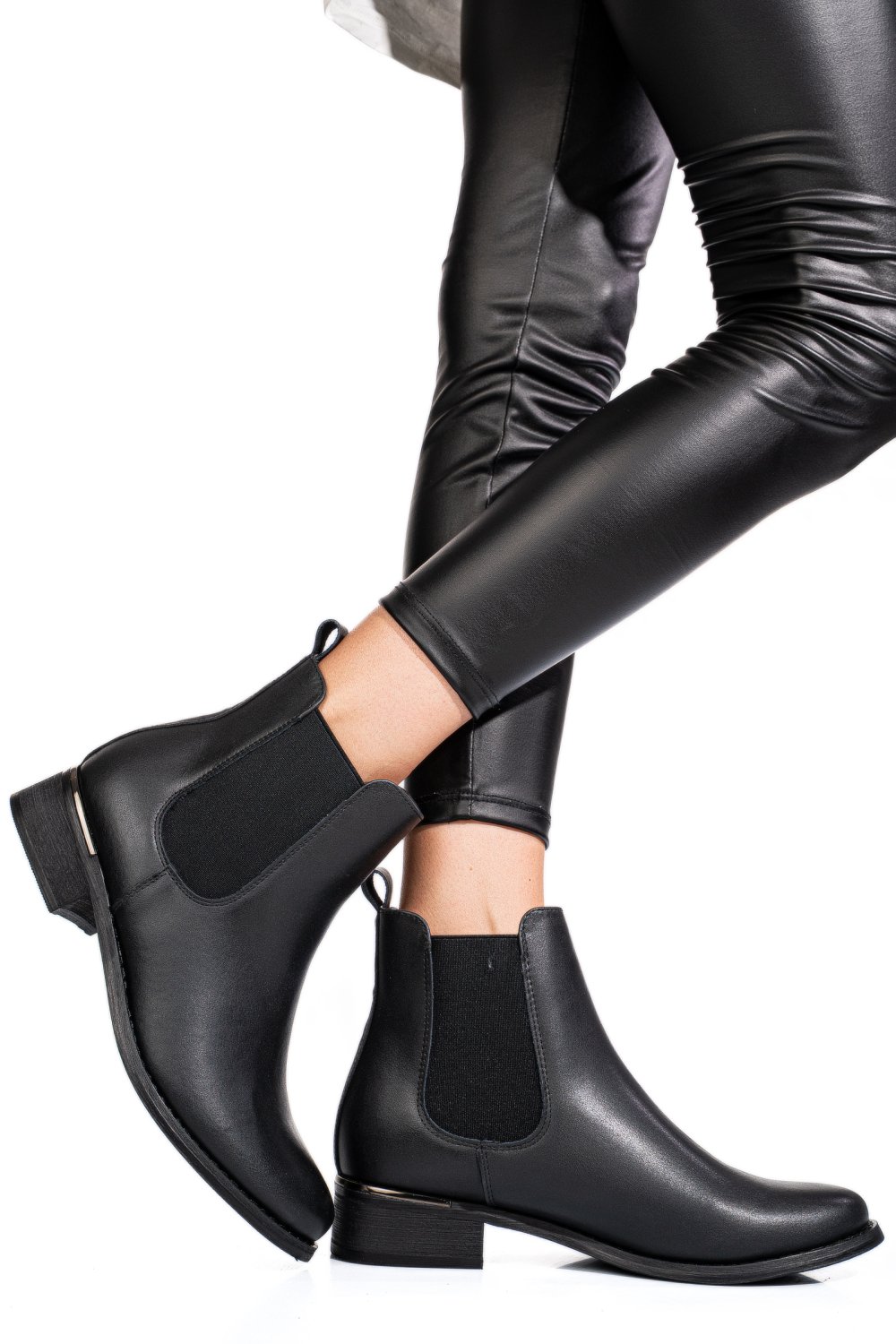 GHETE NEGRE PIELE NATURALA 53130146