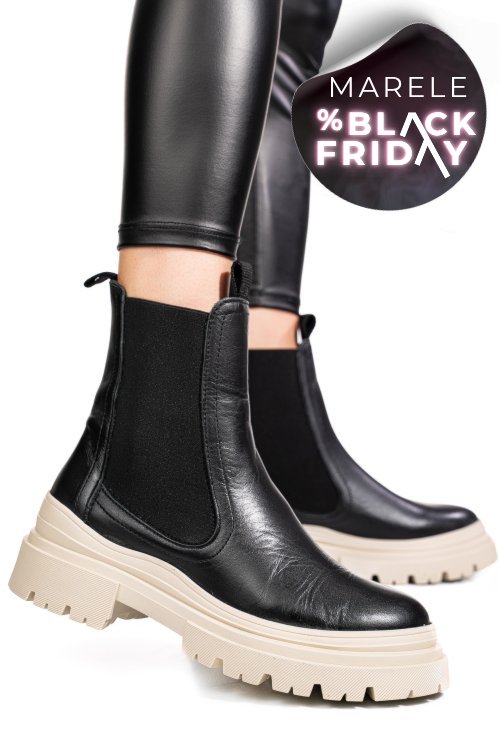 Ghete negre piele naturala 52132505