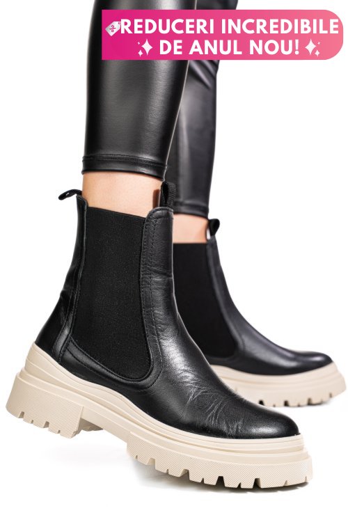 Ghete negre piele naturala 52132505