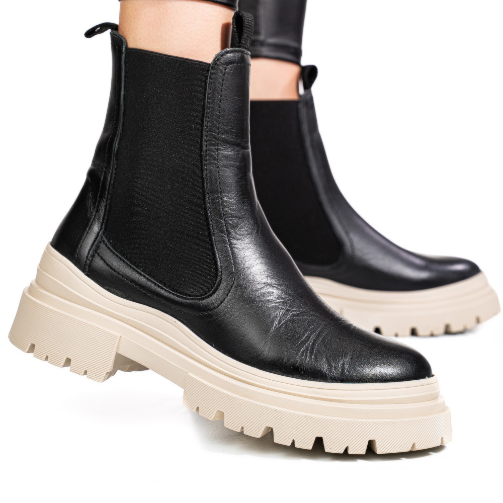 GHETE NEGRE PIELE NATURALA 52132505