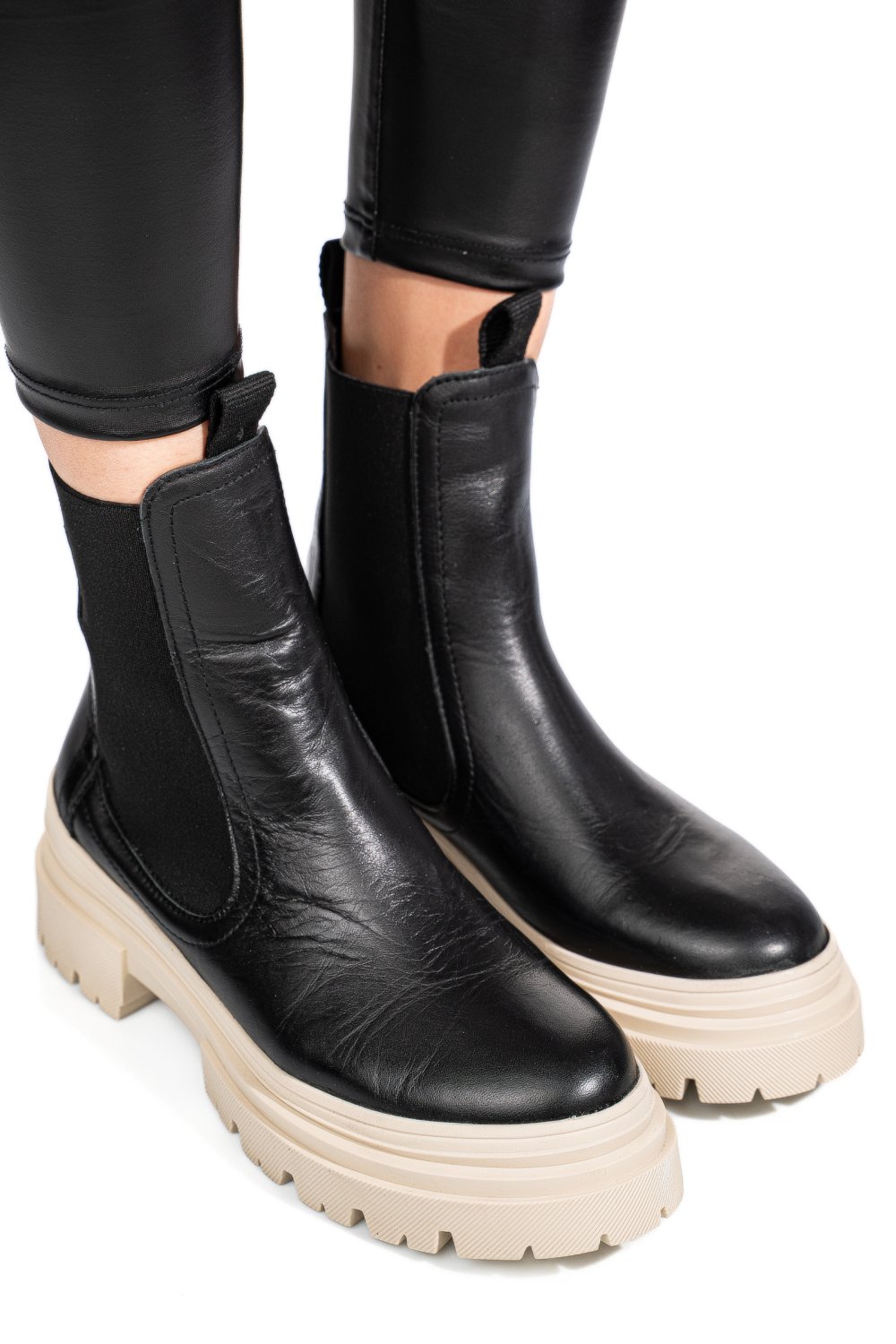 GHETE NEGRE PIELE NATURALA 52132505