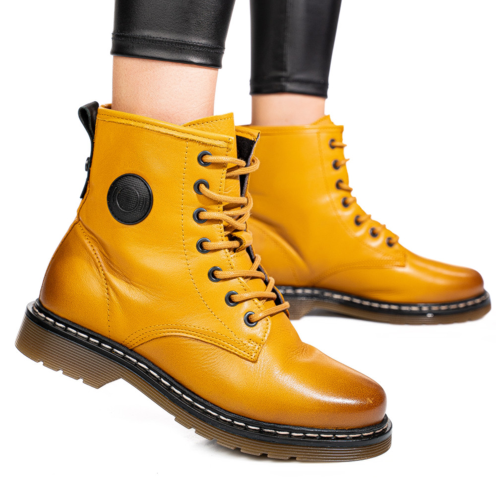 GHETE GALBENE PIELE NATURALA 50130305