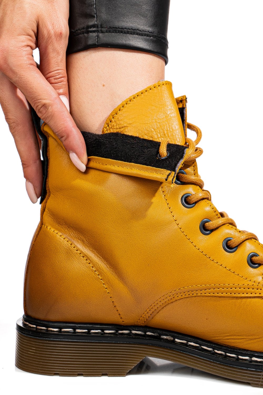 GHETE GALBENE PIELE NATURALA 50130305