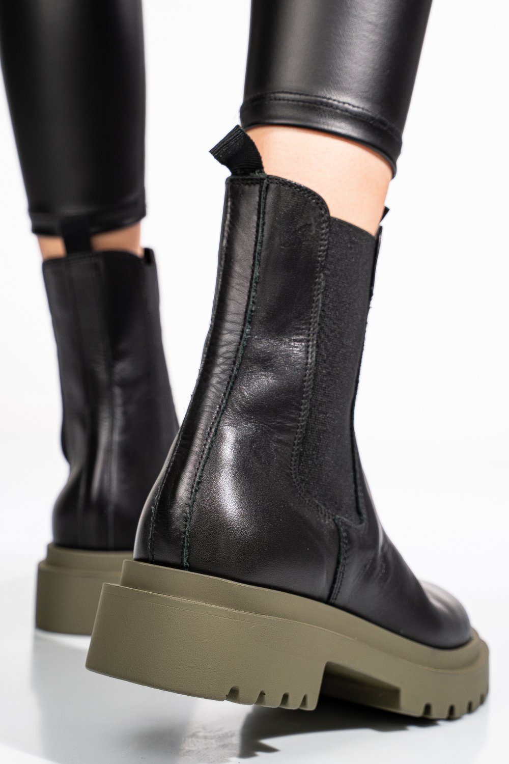 GHETE NEGRE PIELE NATURALA 52132466