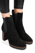 BOTINE NEGRE PIELE NATURALA INTOARSA 52132451