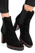 BOTINE NEGRE PIELE NATURALA INTOARSA 52132451