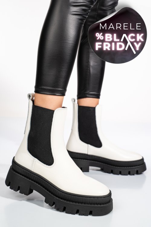 Ghete albe piele naturala 52132507