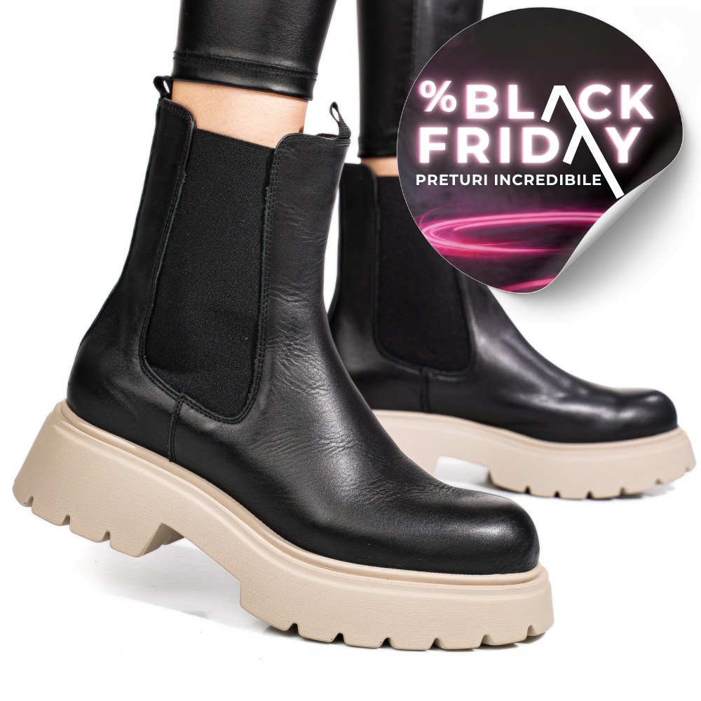 GHETE NEGRE PIELE NATURALA 52132459