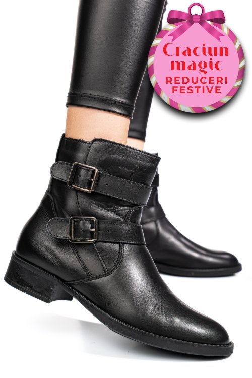 Ghete negre piele naturala 50130303