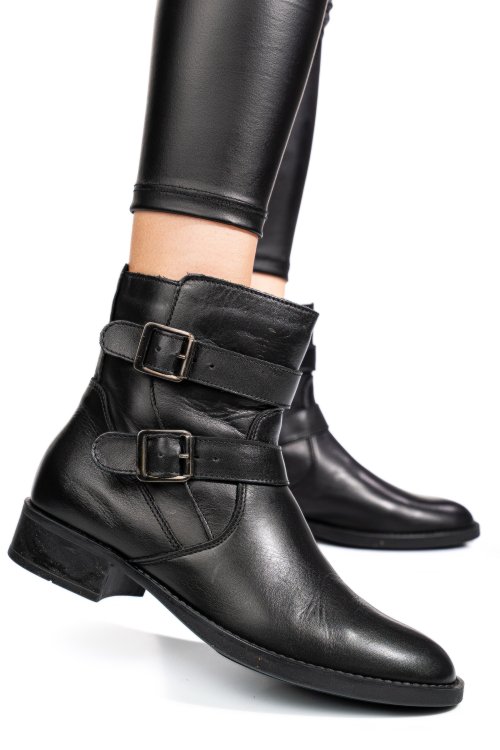 Ghete negre piele naturala 50130303