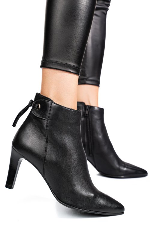 Botine negre piele naturala 50132040