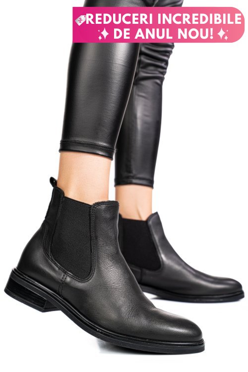 Ghete negre piele naturala 52130118