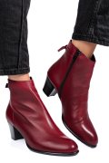 BOTINE ROSII PIELE NATURALA 50132058