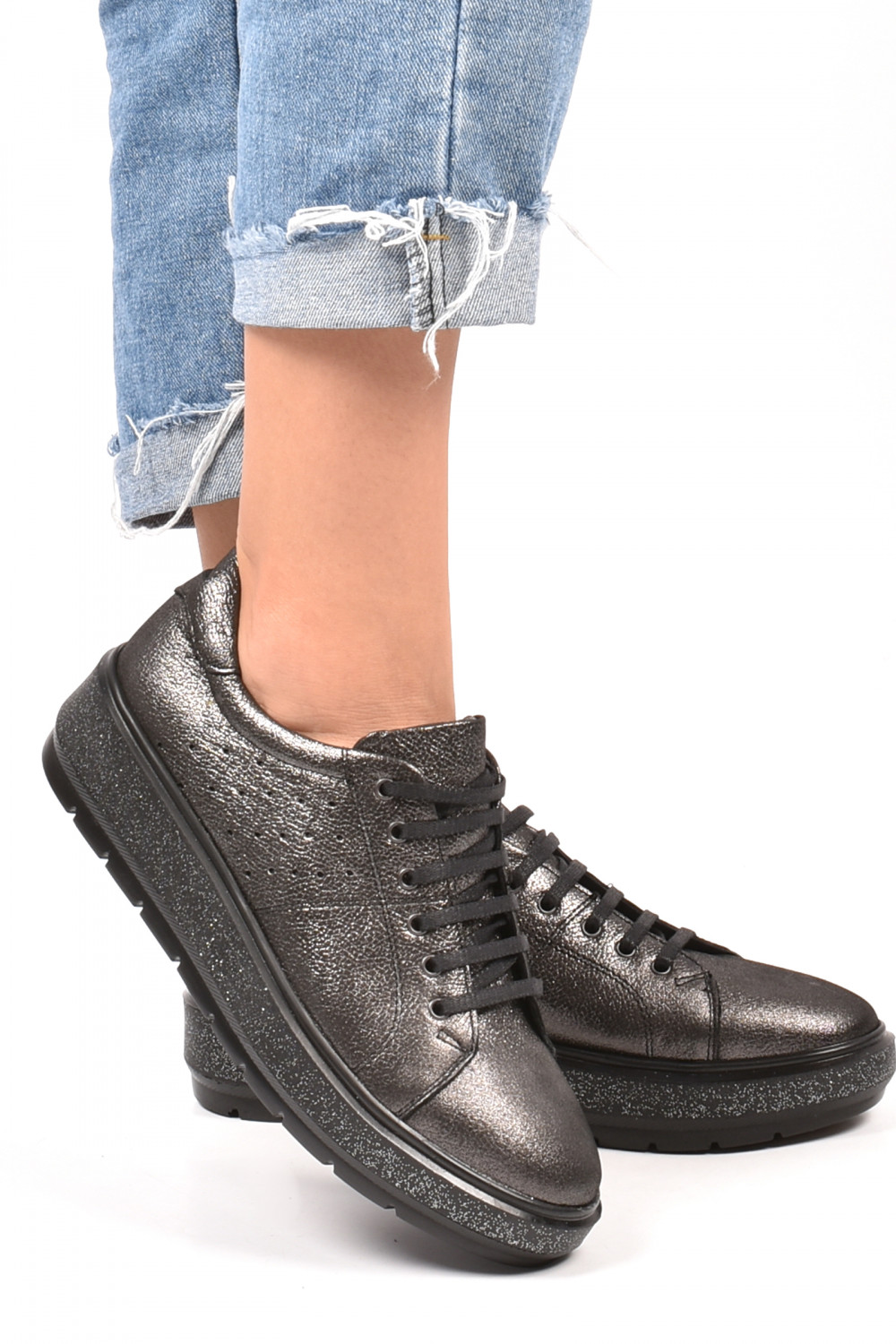 PANTOFI GRI SIDEF PIELE NATURALA 1PC92653AST