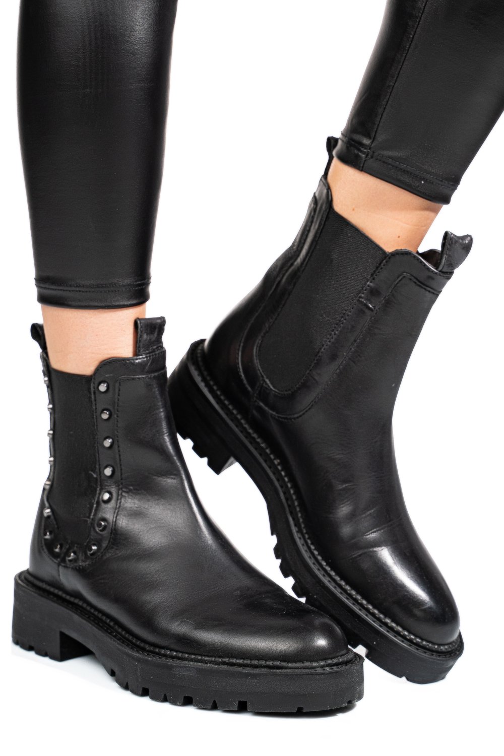 GHETE NEGRE PIELE NATURALA 52132445