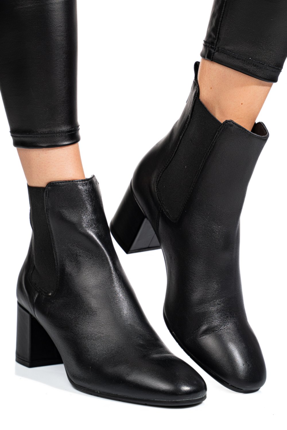 BOTINE NEGRE PIELE NATURALA 50132047