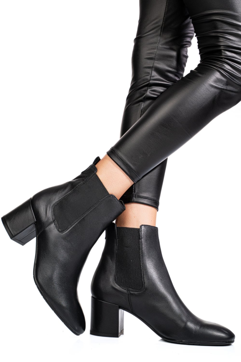 BOTINE NEGRE PIELE NATURALA 50132047