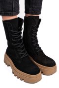 GHETE NEGRE PIELE NATURALA INTOARSA 52132500